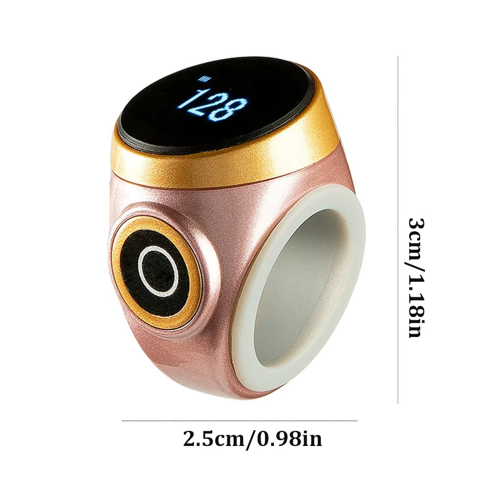 1PC Finger Counter Smart Electronic Digital Finger Ring Tally Counter Time Reminder Bluetooth Vibration Waterproof Counter